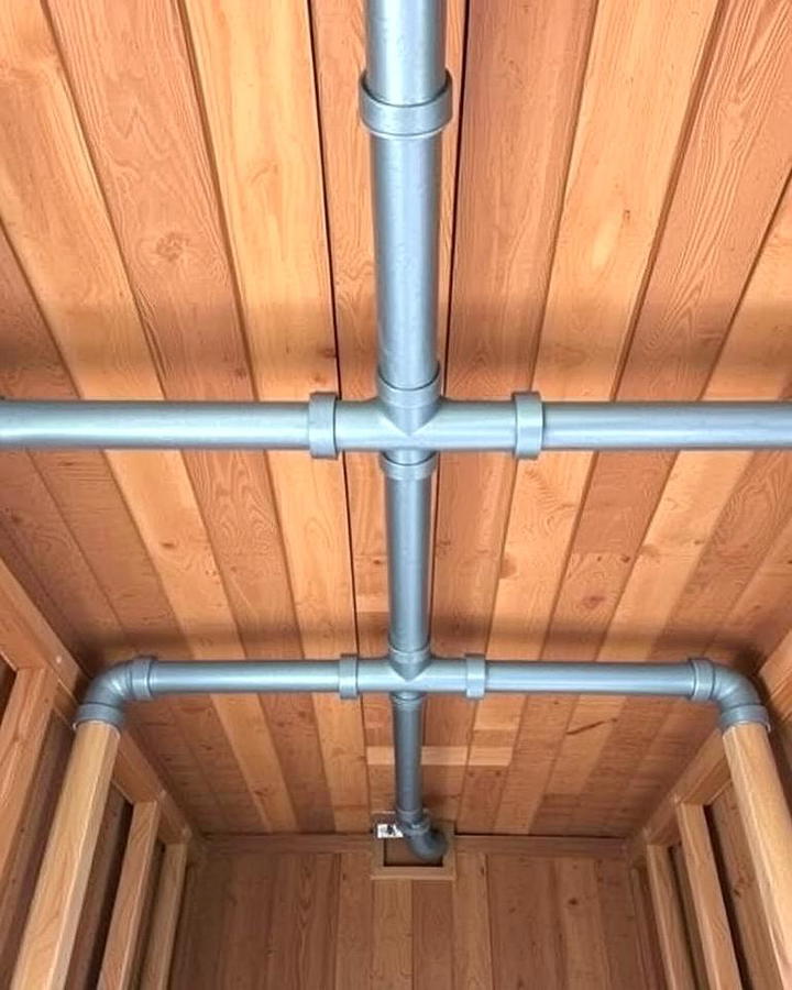 Industrial Pipe and Wood Combination