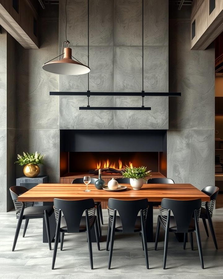 Industrial Style Fireplace for Urban Aesthetics