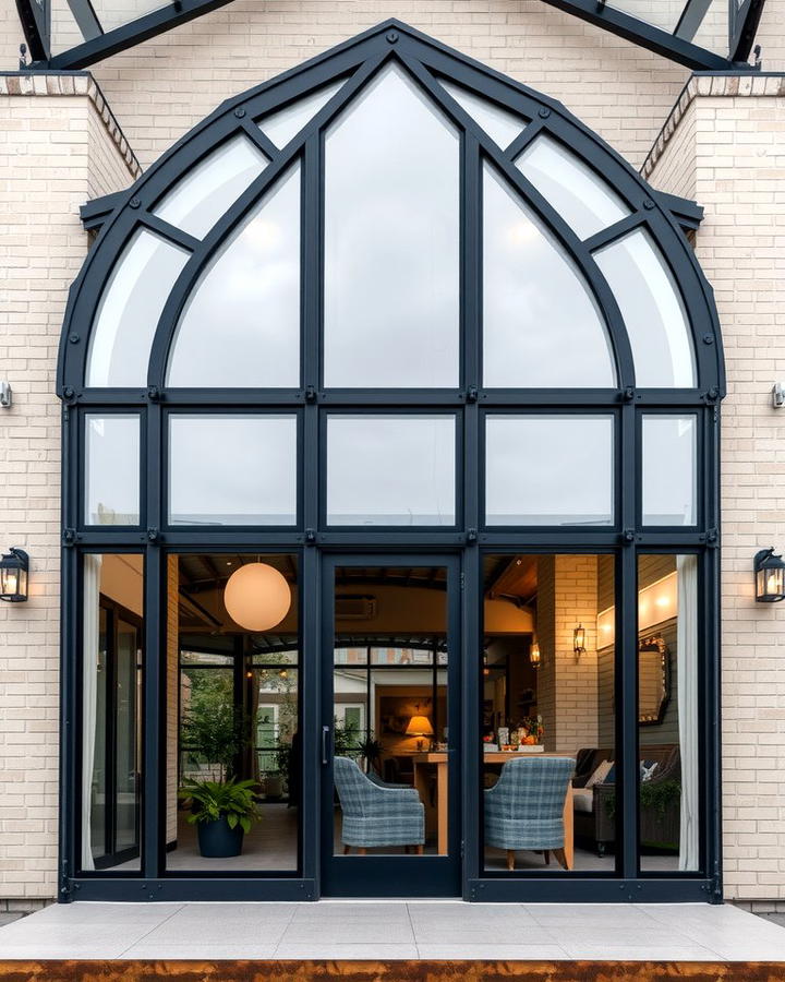 Industrial Style Glass Porch