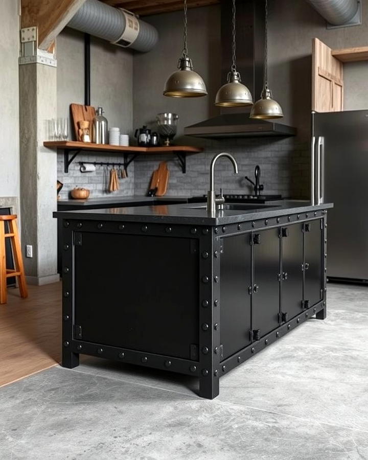 Industrial Style with Black Metal Details