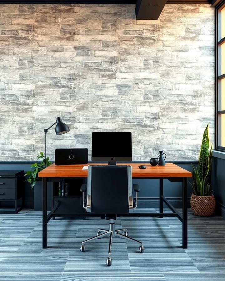 Industrial Vibes with Gray Brick Wallpaper