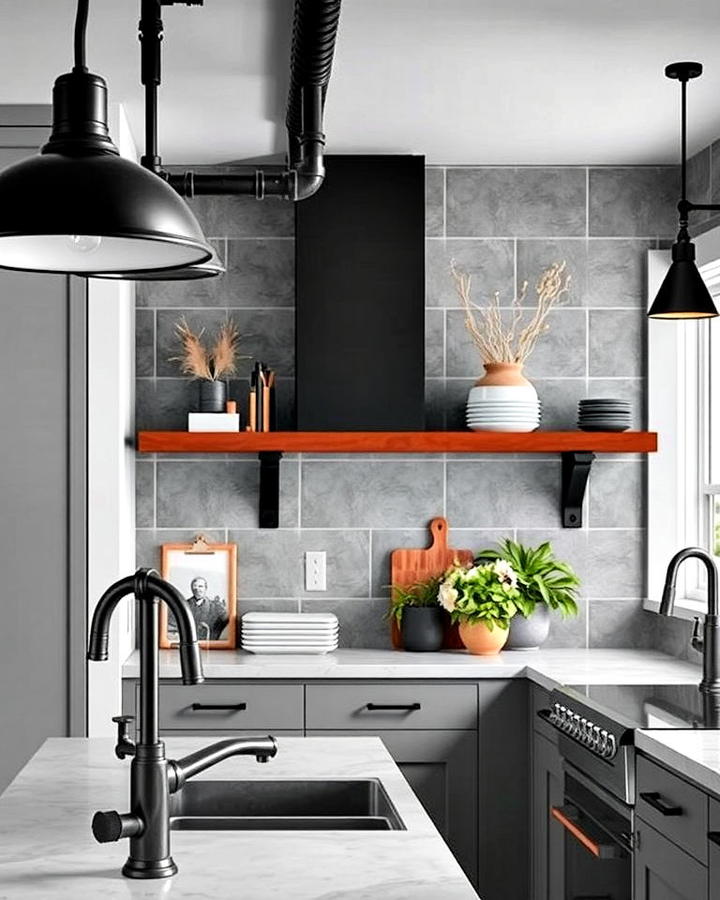 Industrial inspired Fixtures for Kitchen