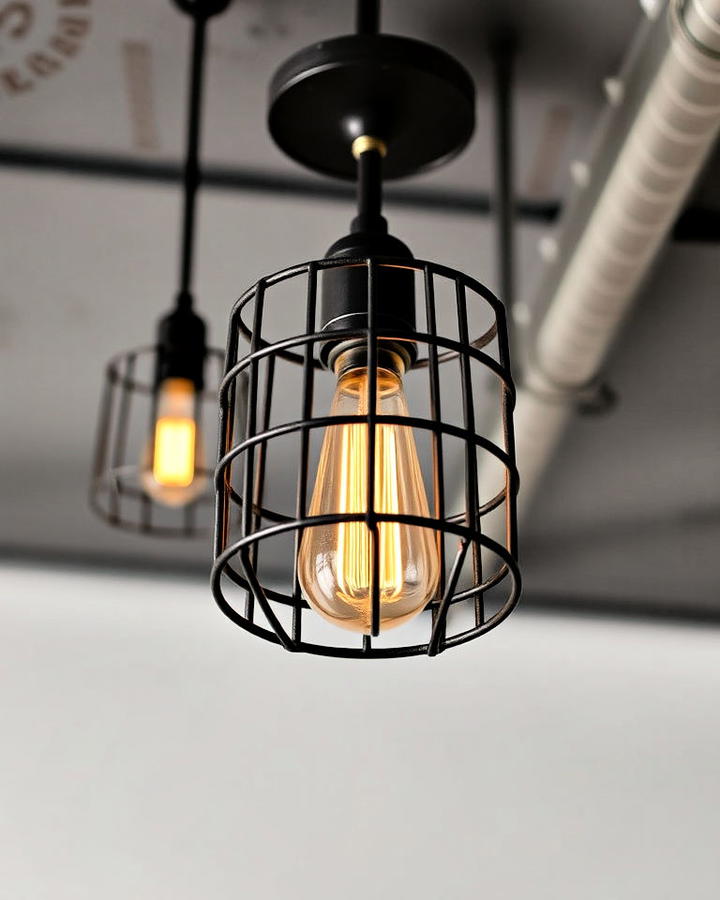 Industrial style Cage Fixtures for Drop Ceiling