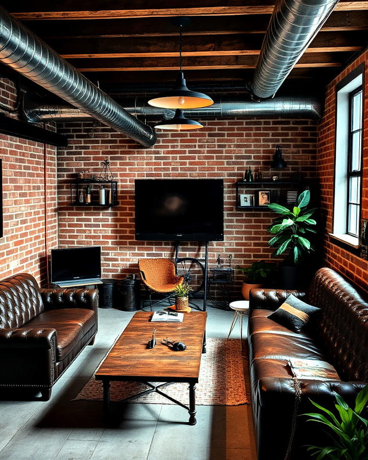 Industrial style Hangout Basement