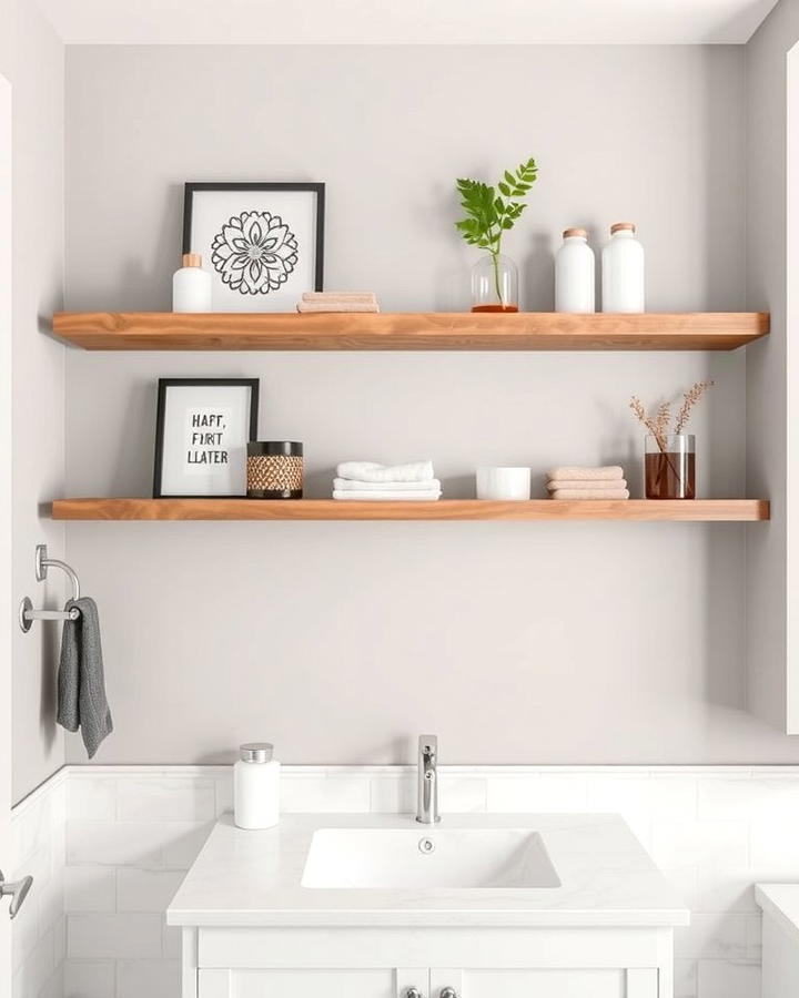 Install Floating Shelves Above the Counter