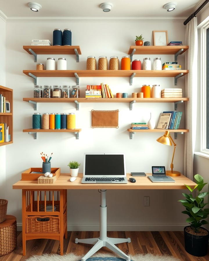 Install Floating Shelves for Stylish Storage