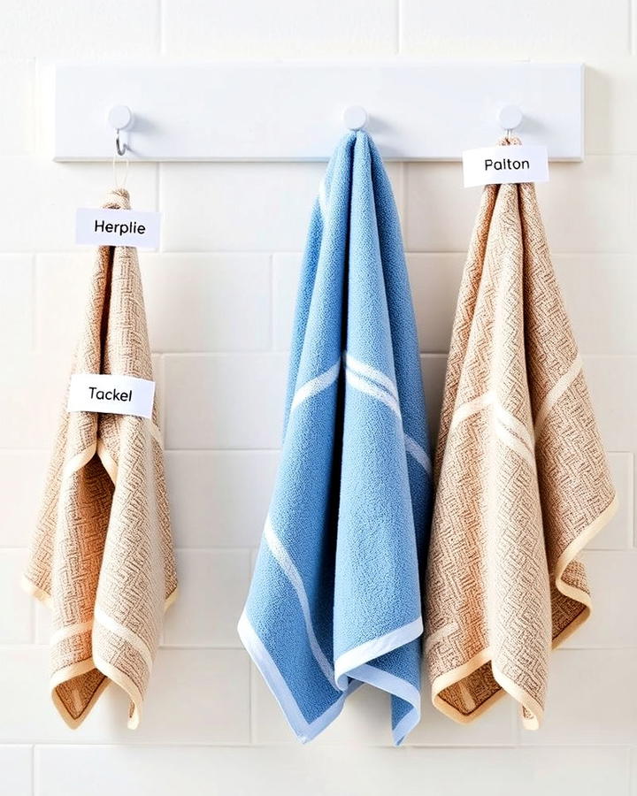 Install Hooks and Rack for Towel Organization in Bathroom