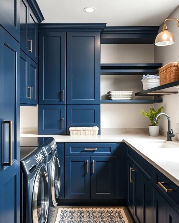 Install Navy Blue Storage Solutions