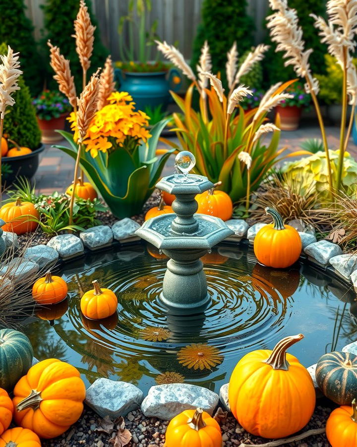 Install a Water Feature with Fall Accents