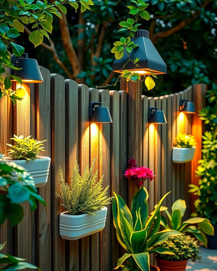 Integrated Planter Fence Lights