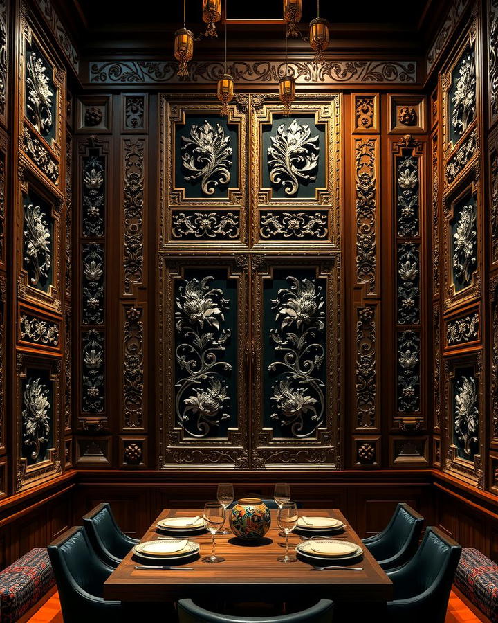 Intricate Carved Wood Panels