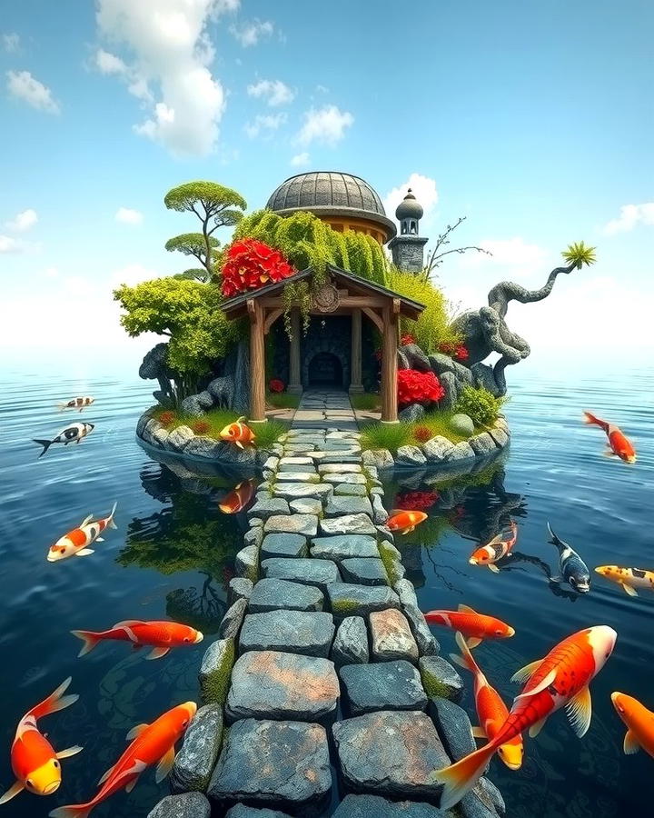 Island Koi Pond