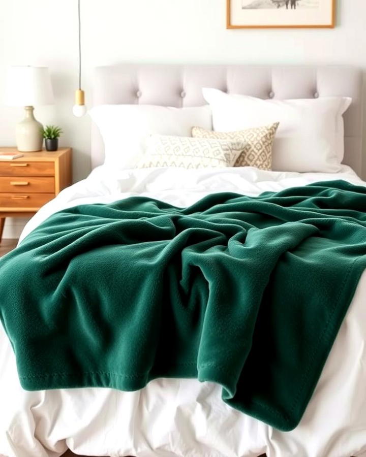 Jade Green Throw Blankets