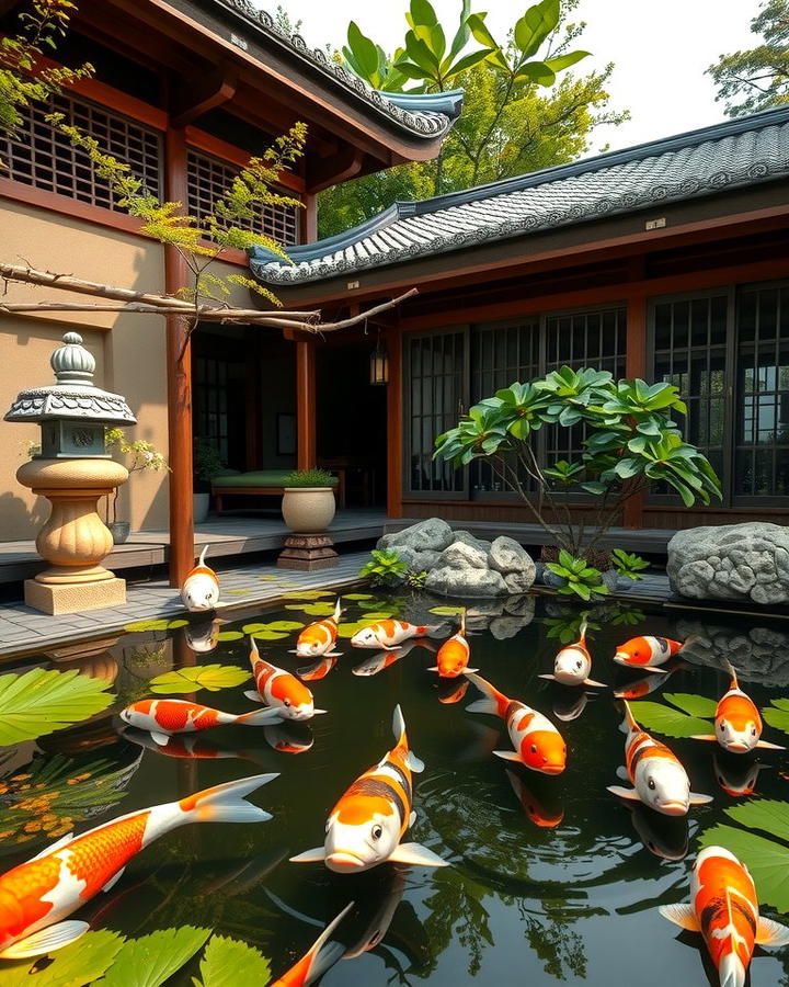 Japanese Inspired Koi Pond