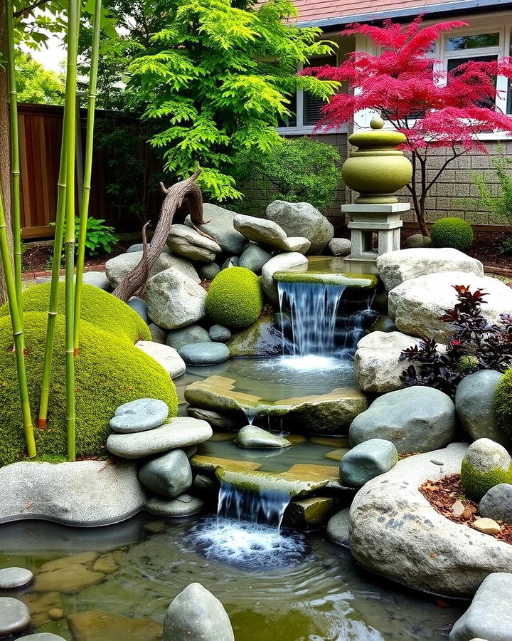 Japanese Inspired Waterfall for Zen Vibes