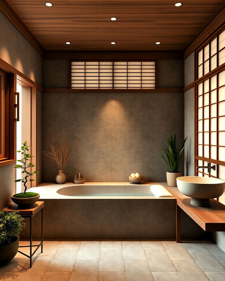 Japanese Inspired Zen Bathroom Design