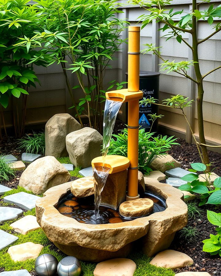 Japanese Style Bamboo Fountain for Serenity