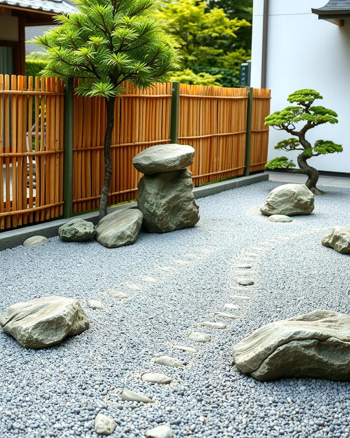 Japanese Zen Gravel Garden