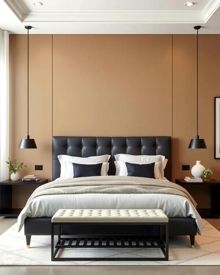 Khaki Accent Wall for Visual Interest