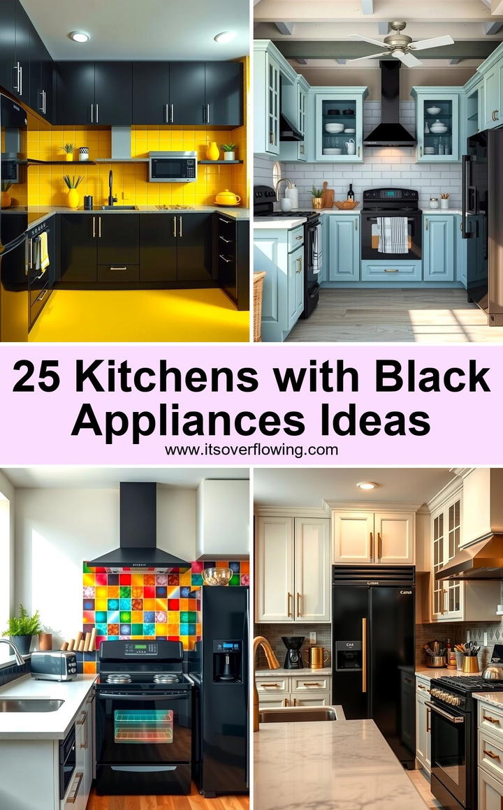 Kitchens with Black Appliances Ideas