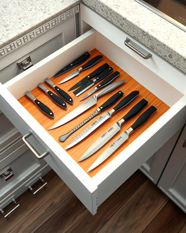 Knife Drawer Inserts with Custom Fit