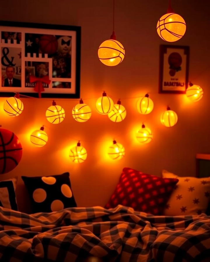 LED Basketball String Lights