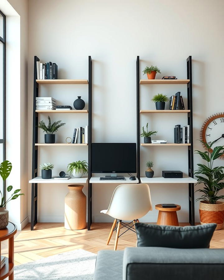 Ladder Desk for Vertical Storage