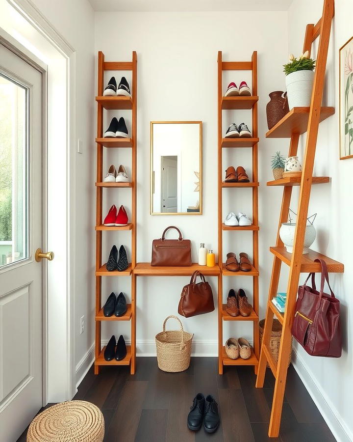 Ladder Shelves for Open Storage