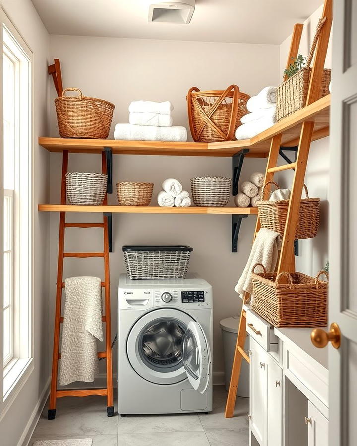 Ladder Shelves for a Stylish Touch