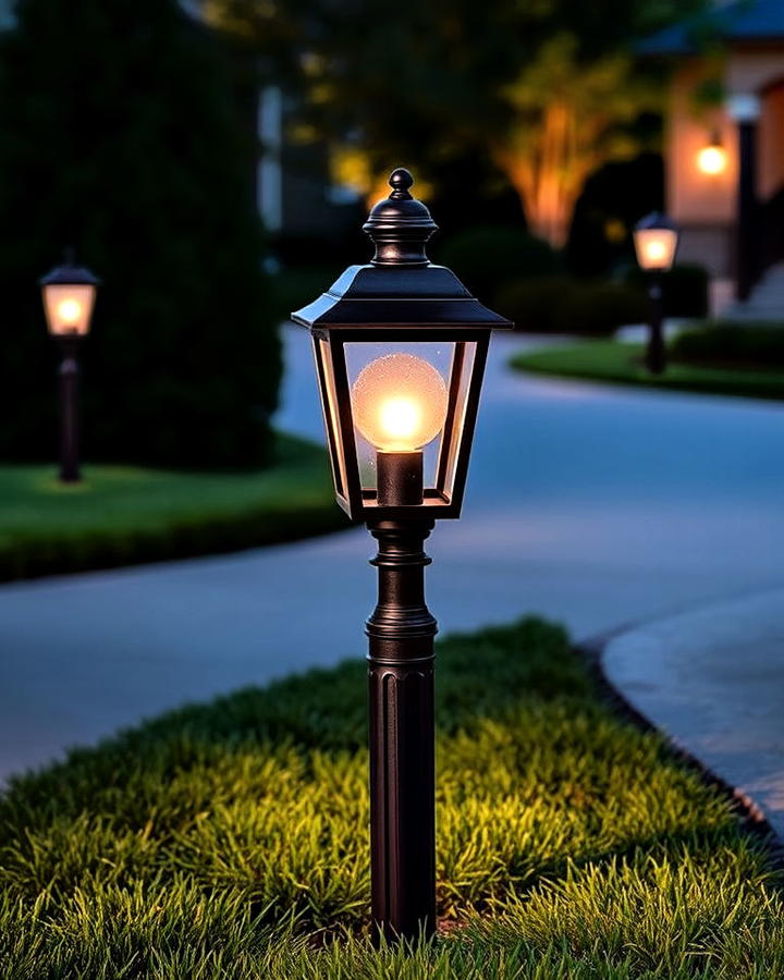 Lantern style Post Lights for Driveway