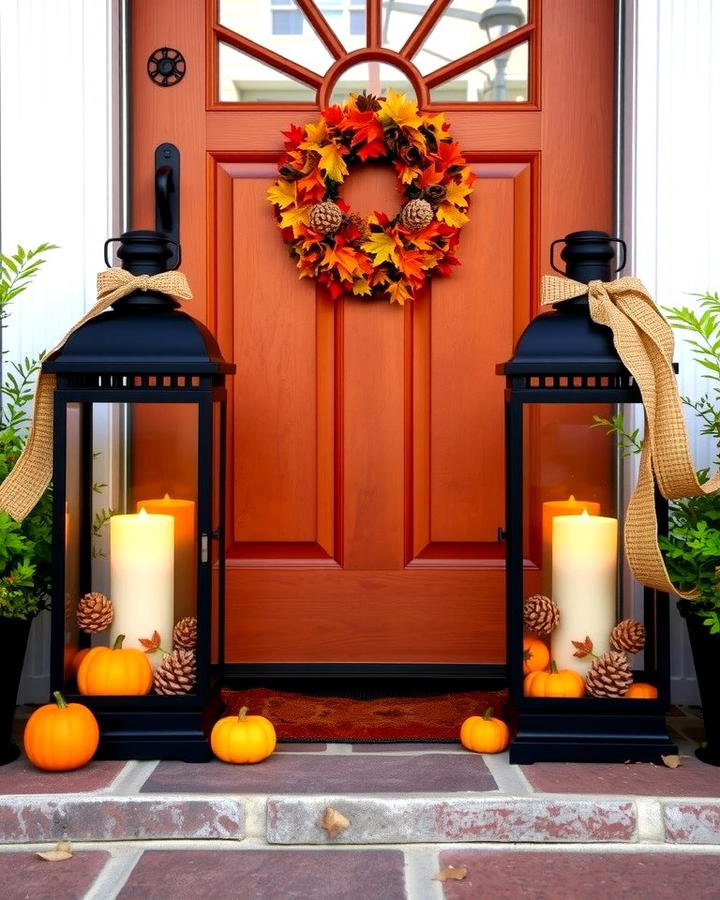 Lanterns with Autumn Accents