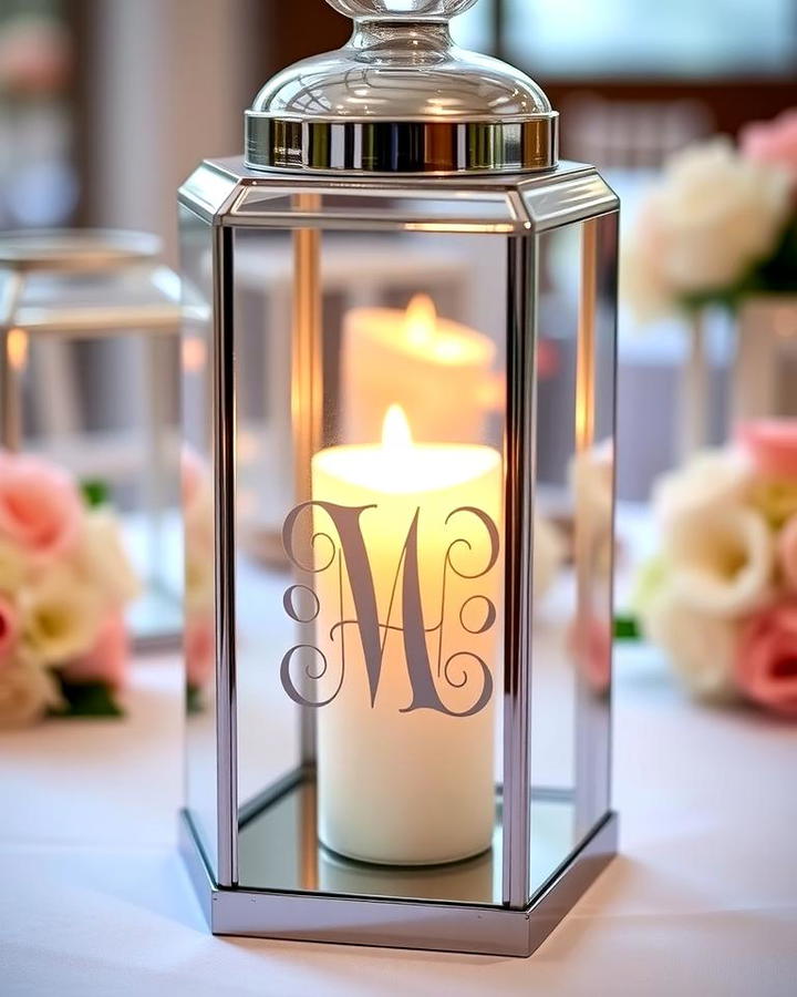 Lanterns with Monogrammed Inserts