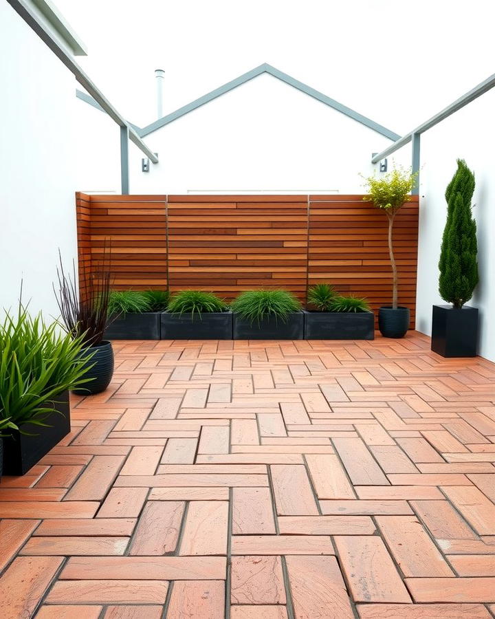 Large Brick Herringbone Pattern