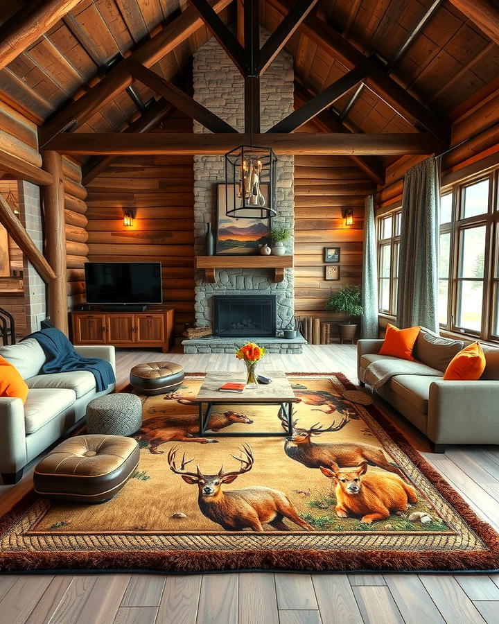 Large Hunting Themed Area Rugs