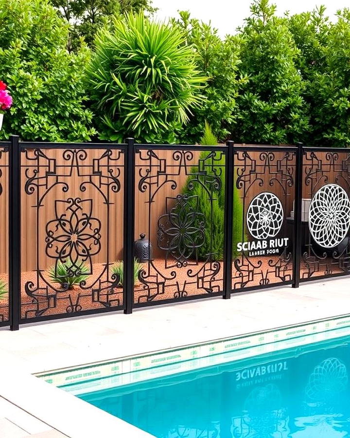 Laser Cut Metal Pool Fence