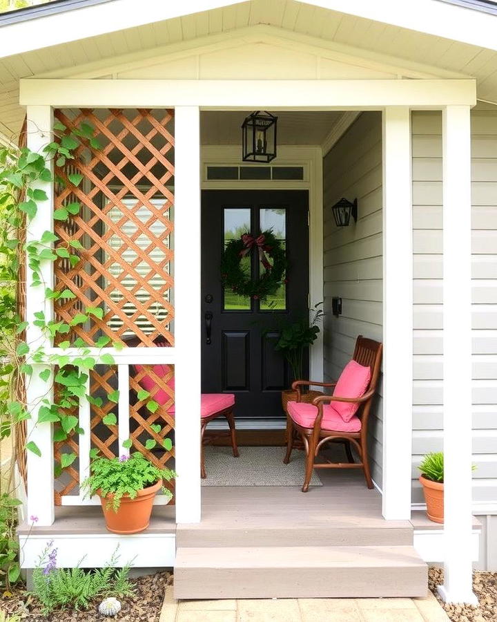 Lattice Style Porch for Privacy and Elegance