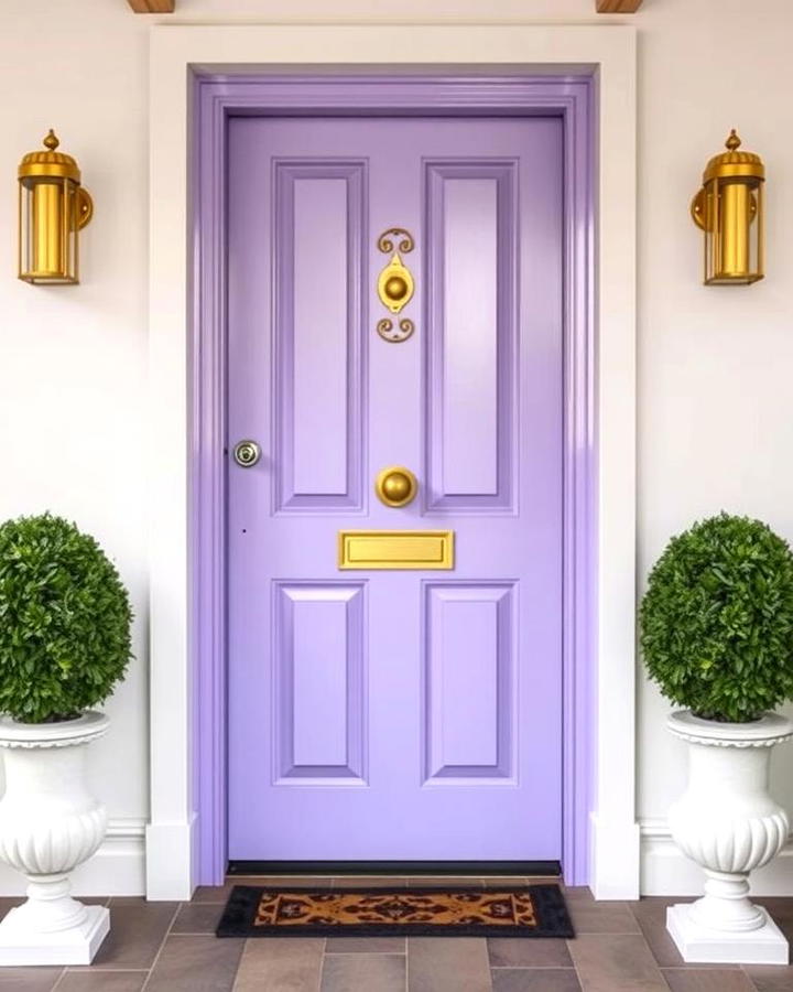 Lavender with Gold Hardware