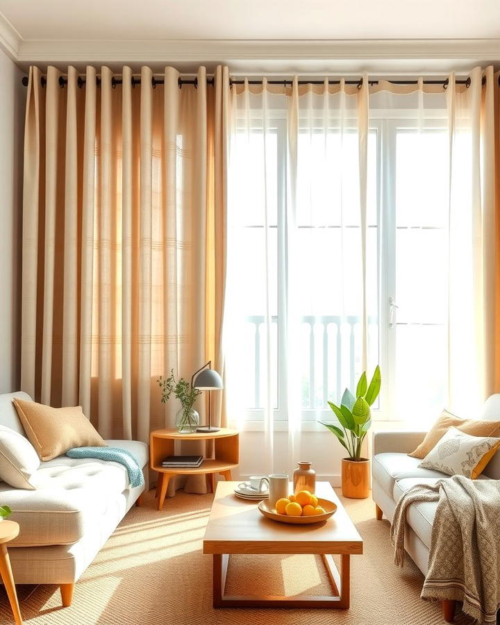 Layer Natural Curtains