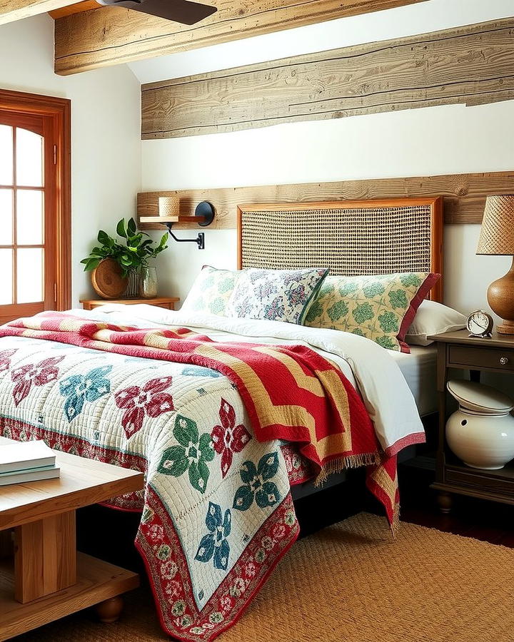 Layered Bedding with Quilts