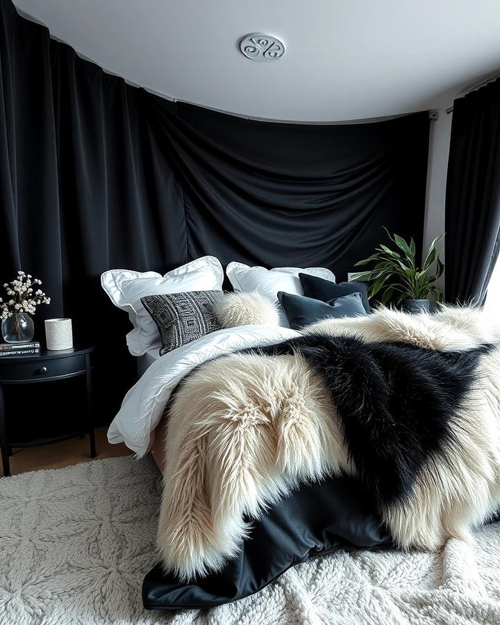 Layered Black and White Textiles