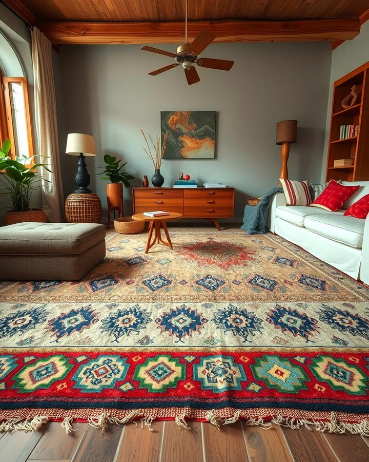 Layered Carpets for a Bohemian Touch