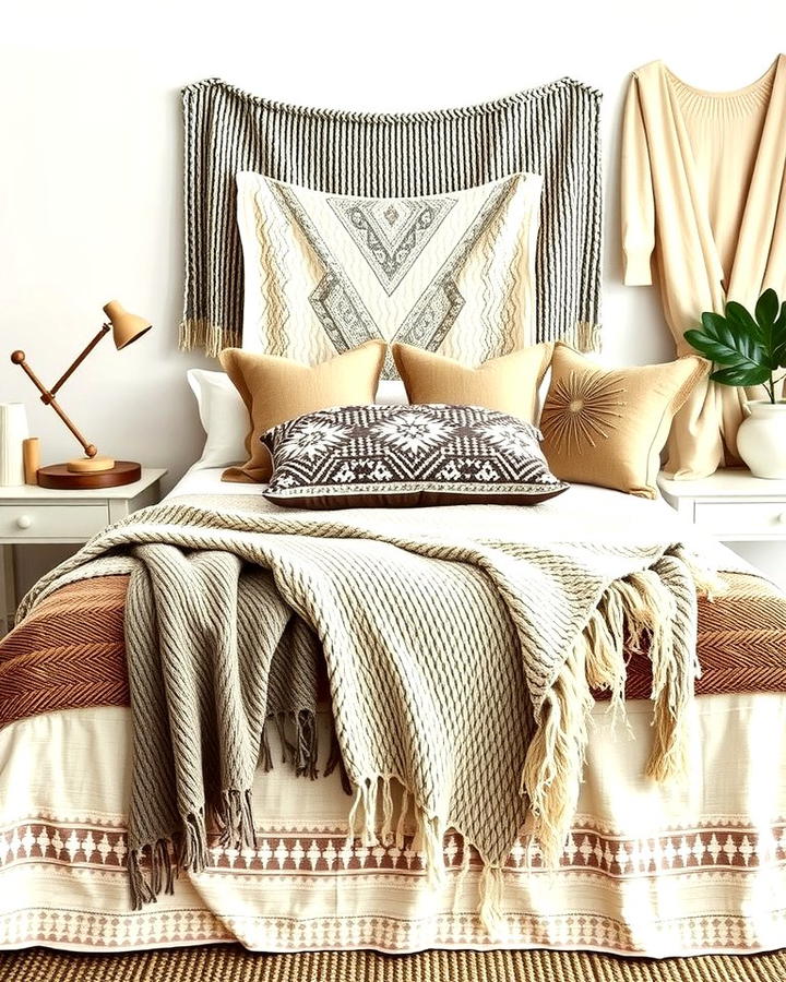 Layered Textiles in Neutral Tones