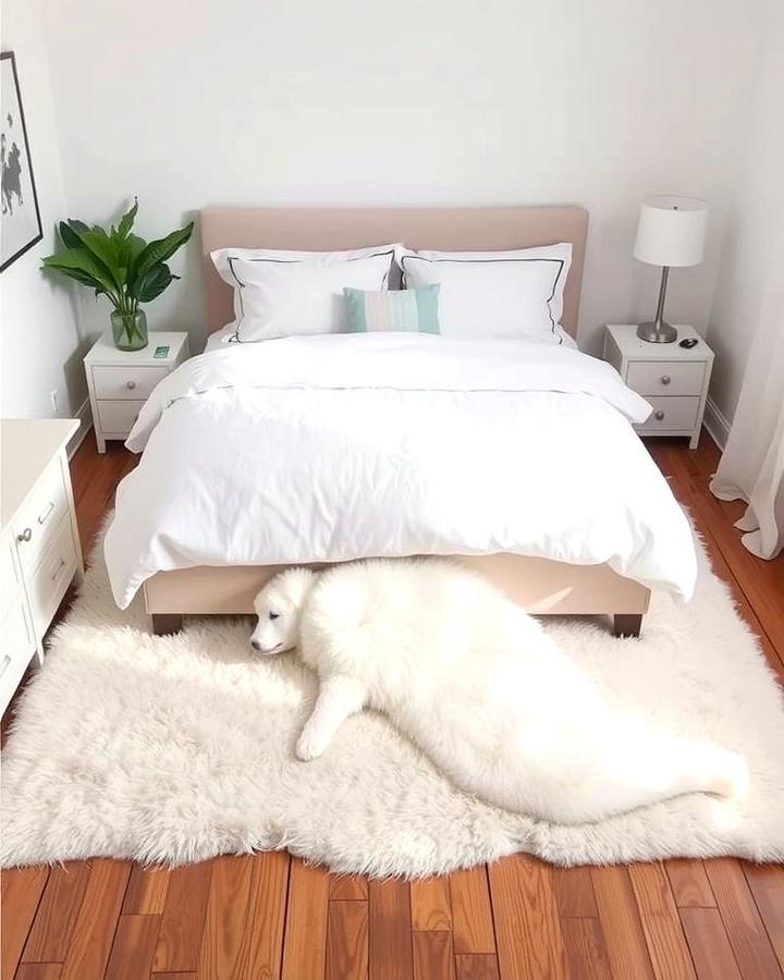 Layered White Rugs for Cozy Comfort