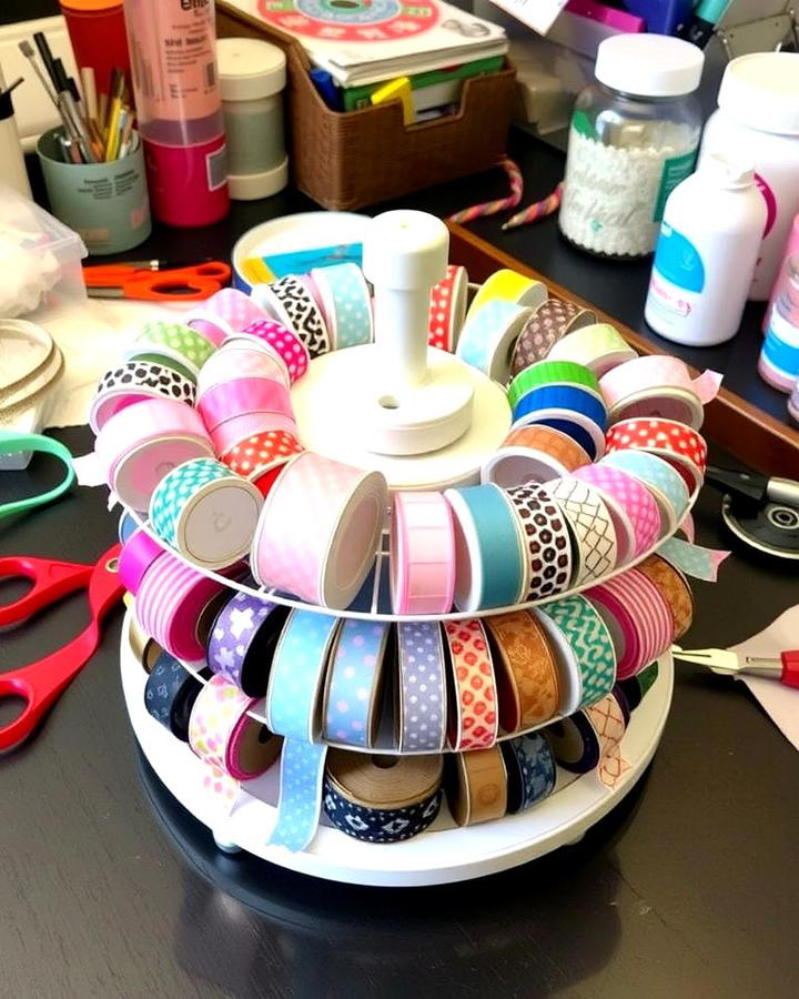 Lazy Susan Ribbon Holder