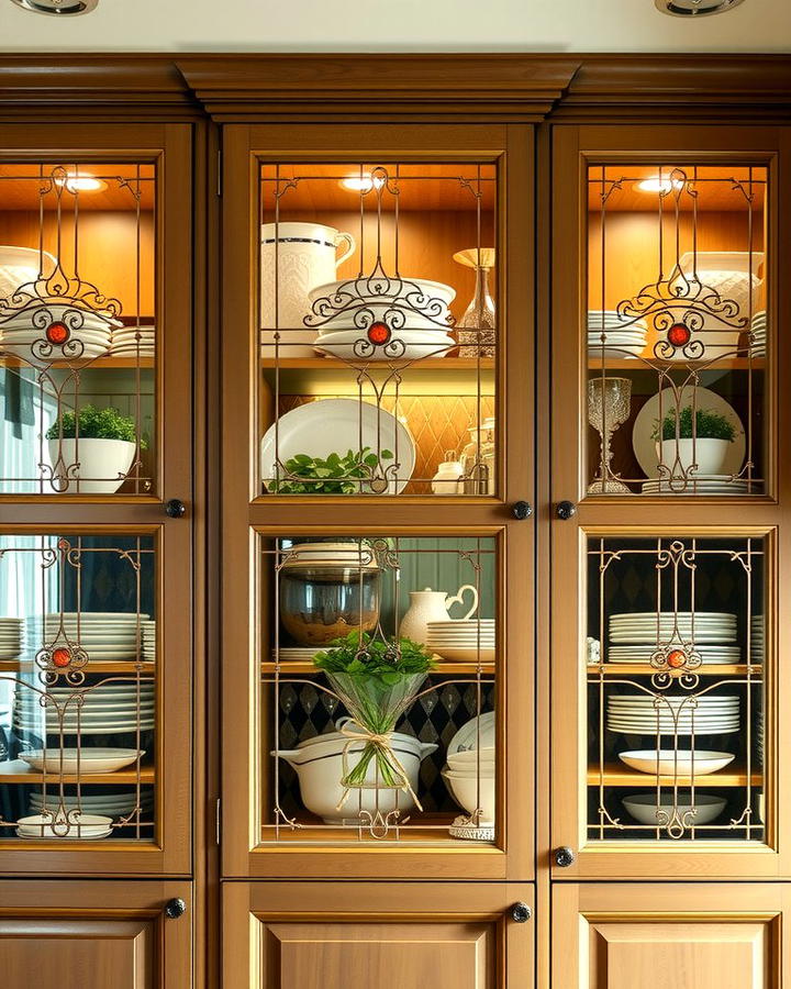 Leaded Glass Cabinet Doors