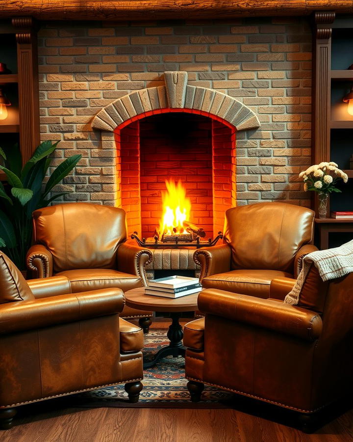 Leather Armchairs for Rustic Elegance