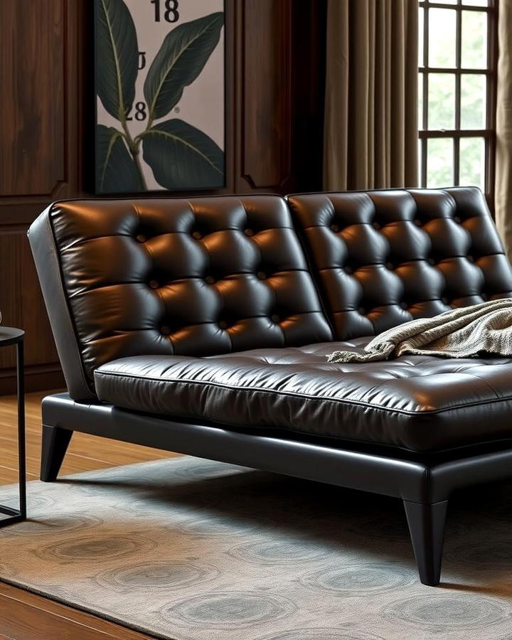 Leather Futon for a Sleek Aesthetic