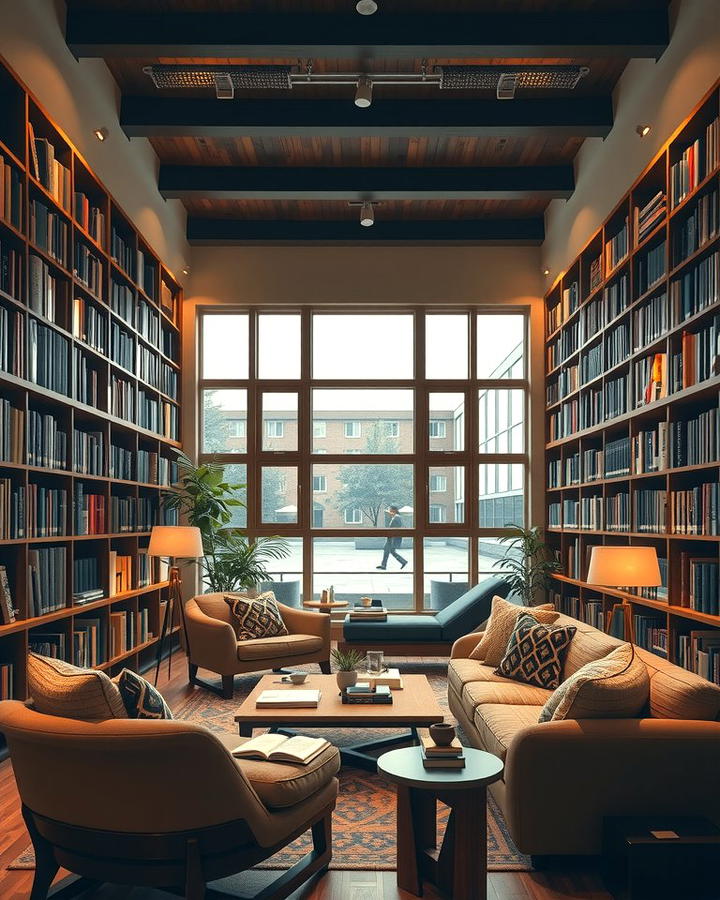 Library Inspired Living Room