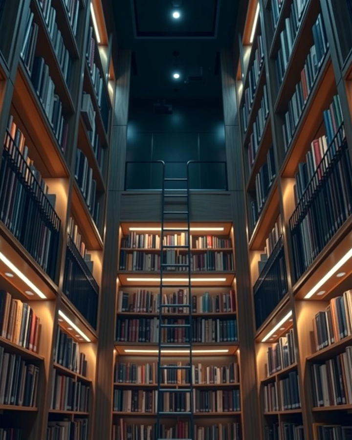 Library Ladder with Lighting