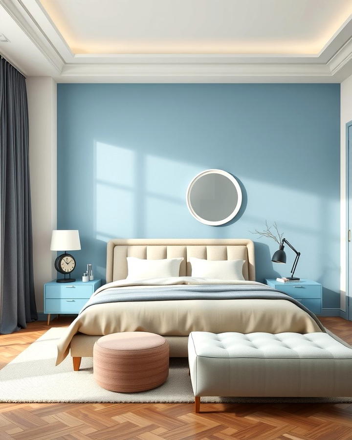 Light Blue Accent Wall